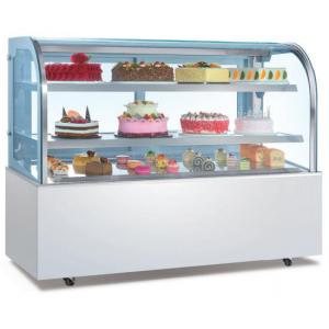 China Pie Cake Display Glass Cabinet R404a R290 Ventilated Cooling supplier