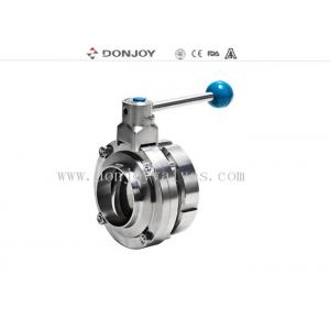 China DONJOY quality sanitary stainless steel 304 / 316L DN 50 Butterfly Valves Single Weld and DIN male threded connection supplier