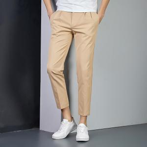China Fashion Men's Clothes Business Coat Pant Men Suit Work Pants Plus Size Pants Lightweight supplier