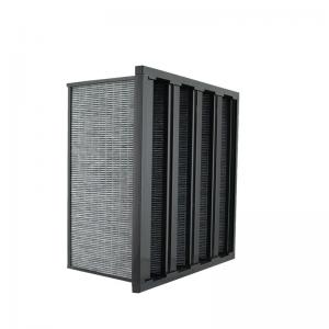 China W Type Pre / Medium Active Carbon AC Air Purification Filters ABS Plastic Frame supplier