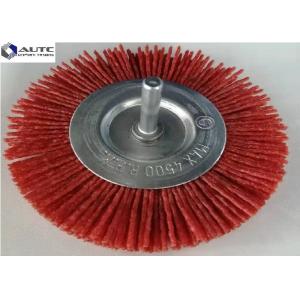 China Abrasive Nylon Wire Wheel Brush 1.4mm Wire Diameter Red Colour For Polishing supplier