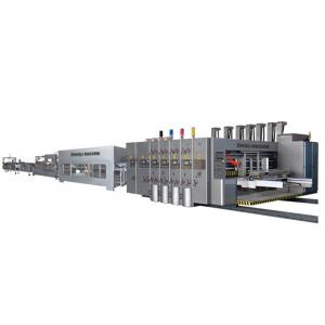 China Water Ink Flexo Carton Slotter Die Cutter With Gluer And Strapping Inline supplier