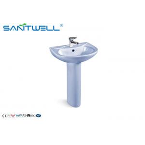 Ttwo pieces bathroom pedestal basins , ceramic wash basin OEM