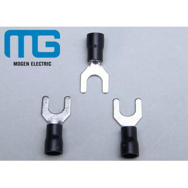 SV3.5 copper electrical spade Insulated Wire Terminals Tin plated TU-JTK black color PVC