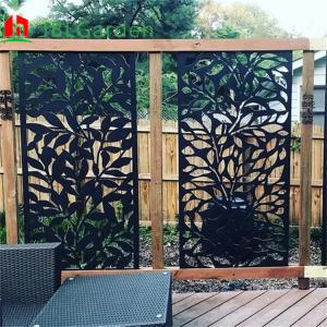 China Antirust Decorative Outdoor Black Metal Privacy Screen Room Dividers 900*1800mm supplier