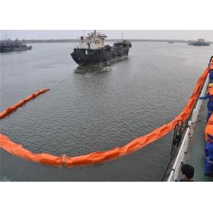China PVC Spill Containment Boom , Floating Oil Boom Working Tensile Strength 20 To 130kN supplier