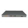 Fiber Ethernet PoE Switch Unmanaged 16x10/100Base-TX + 2x1000Base-FX SFP /