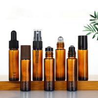 China Stainless Steel Essential Oil Glass Roller Bottles 10 Ml Amber dropper on sale