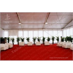 China Outdoor Aluminum Structure White Event Tents With Double Wing Glass Door supplier