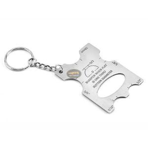 Cheap Promotion Gift Stainless Steel Innovative Credit Card Ruler Brushed Metal Bottle Opener Key Ring