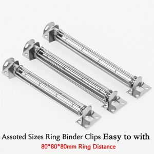 China Assorted Sizes Ring Binder Clips Easy to with 80*80*80mm Ring Distance wholesale