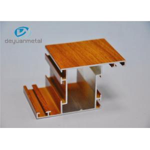 China Alloy 6063 Wood Grain Aluminum Profiles Sections High Tensile Strength supplier