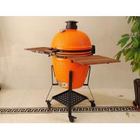 China 21.5 Inch SGS Charcoal Kamado Grill , Orange Ceramic Smoker Grill for sale