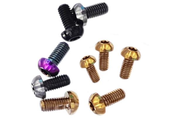 Tornillos de rotor de freno de disco de aleación de titanio TC4 con frenado suave, cabeza hexagonal redonda y superficie pulida
