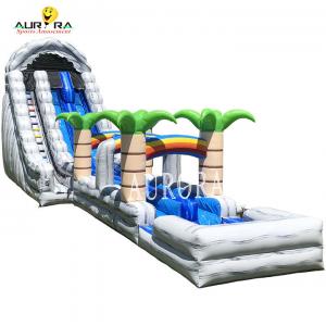 China Grayish Blue PVC Inflatable Tunnel Slide For Adventure Seekers supplier