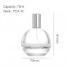 China Thick Bottom Transparent Spherical Cosmetics Sub Bottle 75ml Fine Spray Bayonet Perfume Empty Bottle wholesale
