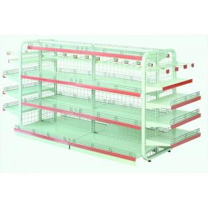 China Single Sided Metal Display Shelving Six Layers Cold Rolled Steel Material supplier