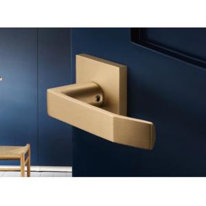 Amertop Front Door Entry pull Handle and Deadbolt Lock Set Slim Square Single Cylinder Deadbolt and Lever