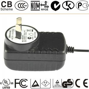 12V 1A power adapter for led,cctv,with Euro,US,AUS,UK plug