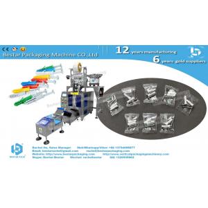 Screw and wall plug set counting packaging machine with two bowls