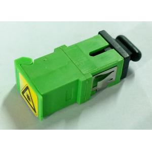 China シャッター、短いフランジ、金属クリップが付いている緑SC/APCの単信アダプター supplier