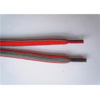 China Lightweight Flat Shoe Laces No Slip , Red Shoe Laces For Boots on sale