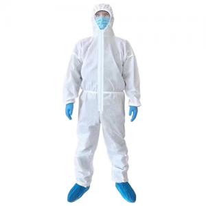 3xl Xxxl 50gsm Disposable Acid Resistant Suit Ppe Overalls All In One Chemical Suit