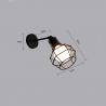 Vintage Industrial Metal Cage Led Adjustable Wall Lamp, Steel Wire Iron Wall