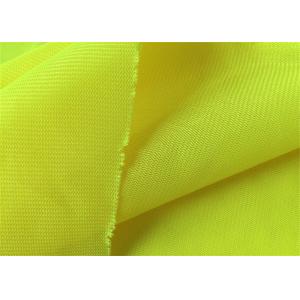 China Yellow Knitting Fluorescent Polyester Fabric For Safety Jacket supplier