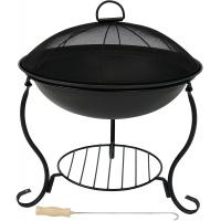 China Steel Brazier Bowl - Black Outdoor Wood Burning Fire Pit Wood Stove Patio Fireplace on sale