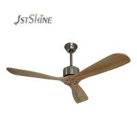 China Smart Reversible Three Solid Wood Ceiling Fan 52 Inch Remote Control on sale