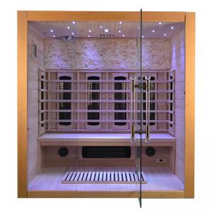 4 Person Wooden Sauna Room Luxury Hemlock Red Cedar Wood Indoor Infrared Sauna