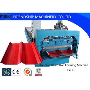 China Color Steel Aluzinc Panel Standing Seam Roll Forming Equipment Hydraulic System supplier