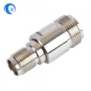 China Nickel plated CNC Mechanical Parts pure Brass N-type female to SMA female connector supplier