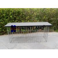 China 50×100mm Decorative Gabion Garden Bench on sale