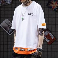 China OEM Contrast Color Men Streetwear T Shirts XXL XXXL American Vintage Tee on sale