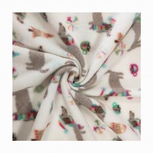 China Soft Anti Pilling Polar Fleece Fabric Custom Pattern 100D Printed For Garment supplier