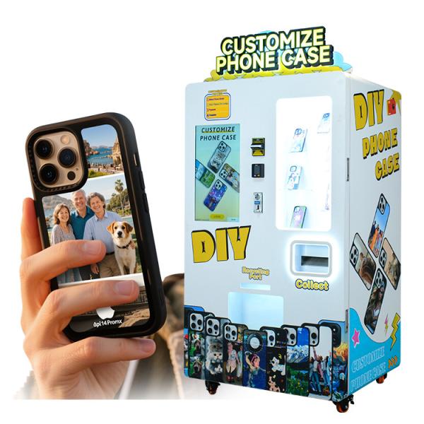 Cutting-Edge Payment System Cash / Coin / Credit Card / QR Code For Capacity Mobile Case Printing Vending Machine