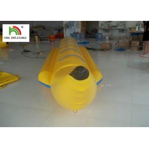 Yellow Inflatable Flying Fish Boats , Exciting Adults Aqua Surfing Boat