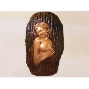 China Professional Metal Relief Sculpture Nude Woman For Home Wall Decoration supplier