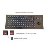China Panel Mounted Metal Rugged Keyboard With Backlit USB Optical Trackball on sale