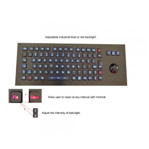 China Panel Mounted Metal Rugged Keyboard With Backlit USB Optical Trackball supplier