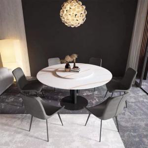 Modern Space Save Home Dinning Furniture Restaurant Round Marble Stainless Steel Dining Table