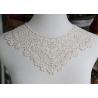 China Delicate Chemical Lace Collar Applique With Cotton Embroidered Floral For Neck wholesale
