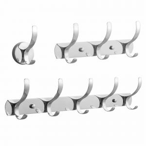 China Modern Stainless Steel Robe Hooks , 8 Hook Wall Mounted Coat Rack For Entryway supplier