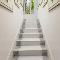 China Modern Villa Step Tiles Full Polished Porcelain Non Slip Stair Step Tiles on sale