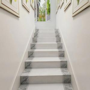 Modern Villa Step Tiles Full Polished Porcelain Non Slip Stair Step Tiles