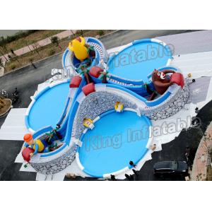 China 0.9 mm PVC Bear Haunt Inflatable Water Parks 3 Pool Three For Outdoor supplier