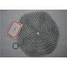 China Square Stainless Steel Chainmail Scrubber With Non-toxic , Cast Iron Cleaner wholesale