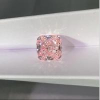 China 3ct  Loose Synthetic Cushion Cut Diamond NGTC Certificated Fancy Light on sale